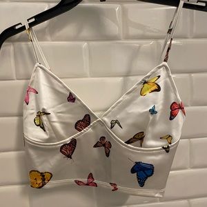 Motel Rocks Butterfly Crop Top